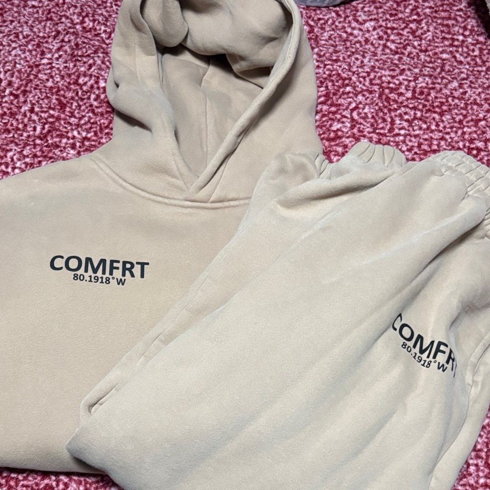 COMFRT Beige Hoodie - COMFRT Women's Pullover Hoodie set